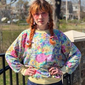 Vintage 80s Floral Sweatshirt